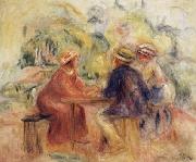 Pierre Renoir Meeting in the Garden oil painting